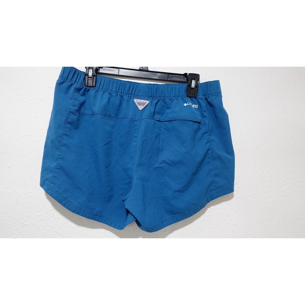 Columbia PFG Tamiami Shorts Womens M Teal Blue Pull On Elastic Waist - Picture 2 of 8